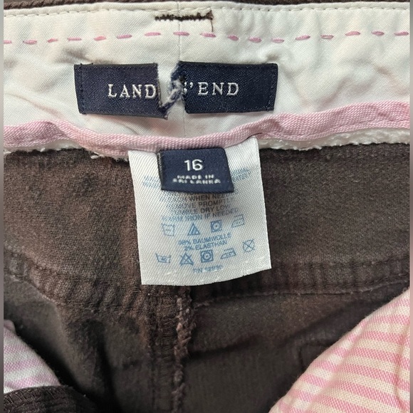Lands' End 16 Brown Corduroy Mid
Rise Cotton Stretch Pant. - Picture 4 of 4